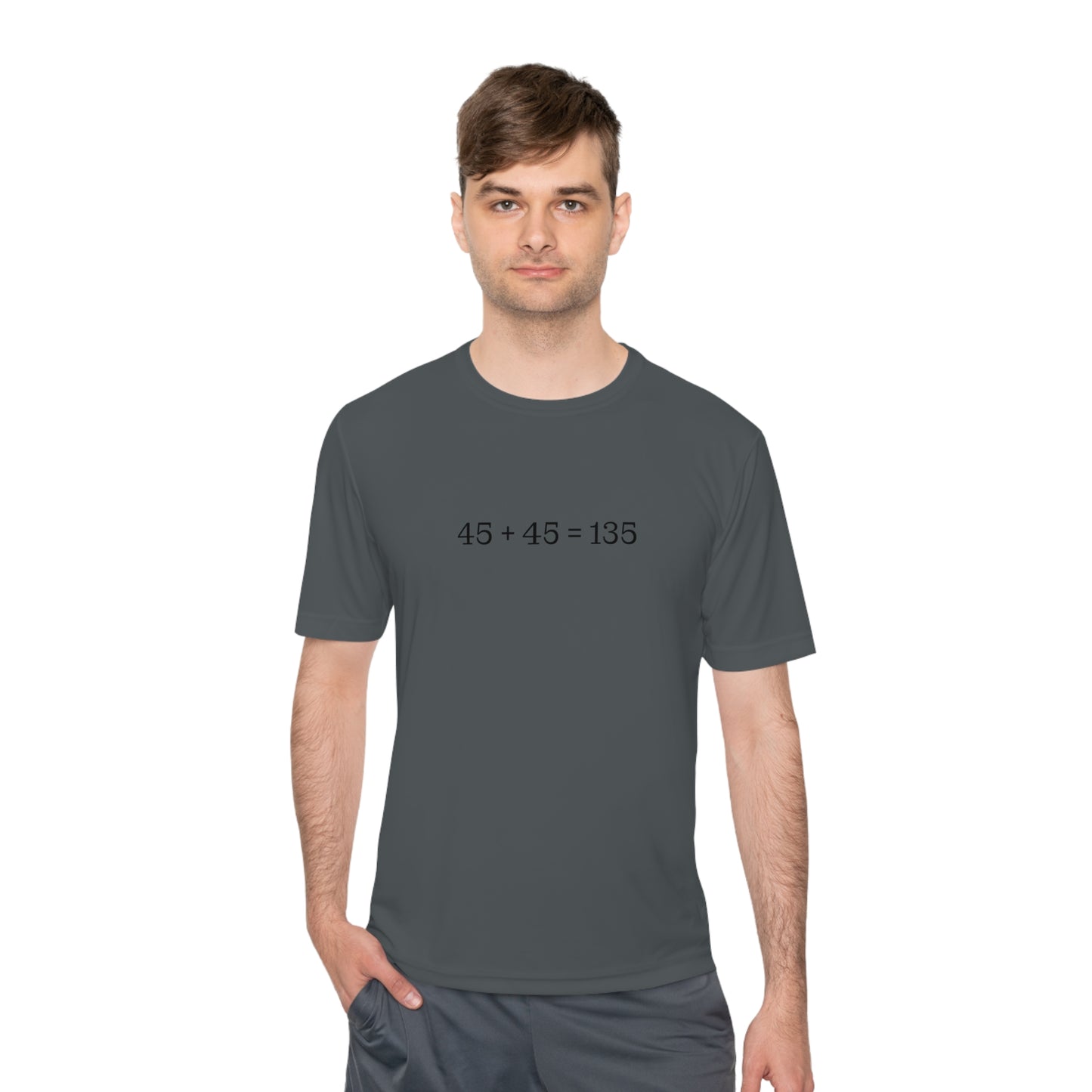 45 + 45 = 135 - Unisex Moisture Wicking Tee